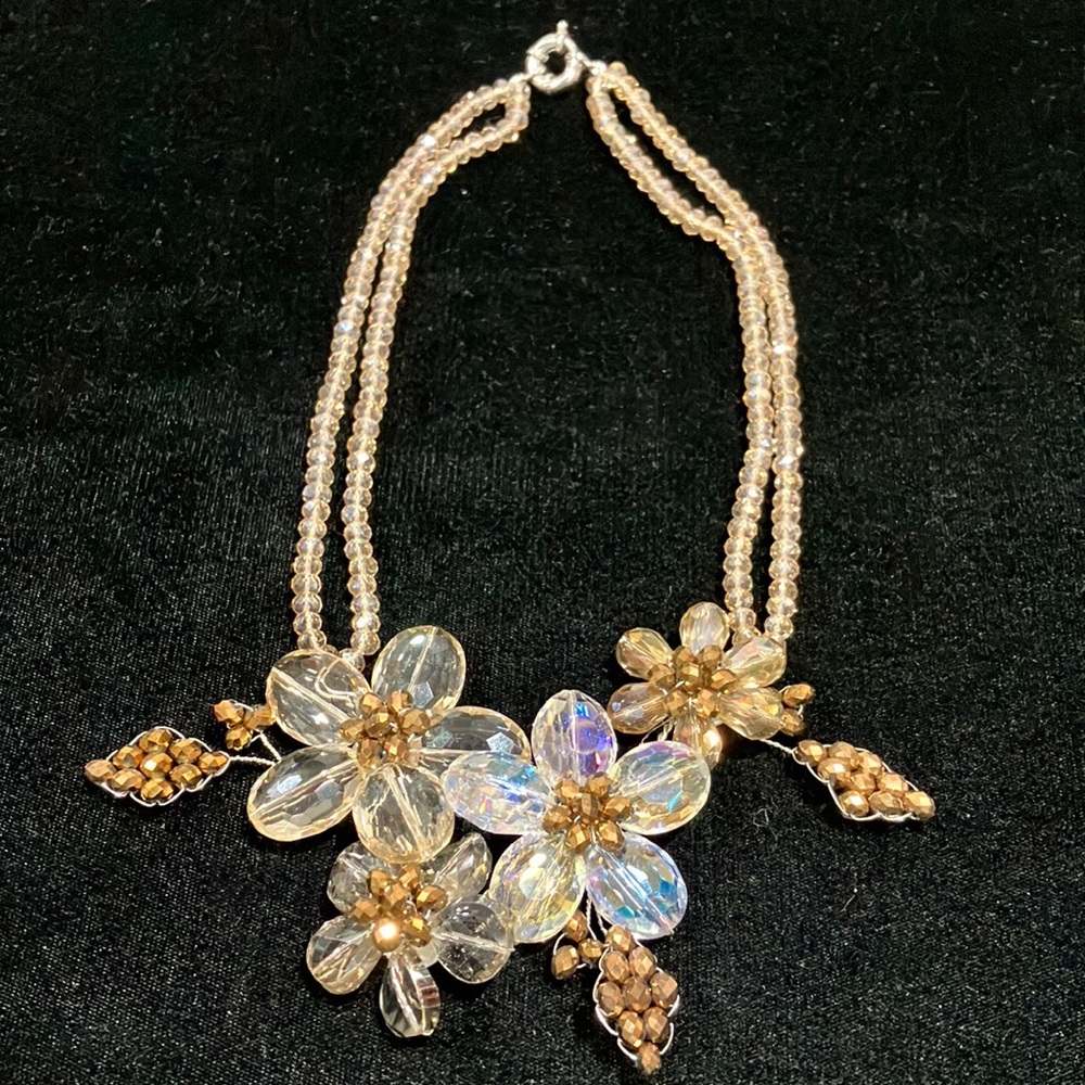 Champagne Beaded Necklace- G20